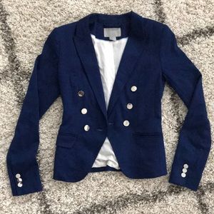 Navy Blue H&M Fitted Blazer